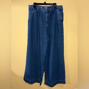 a.n.a High-Rise Wide-Leg Jeans in Blue